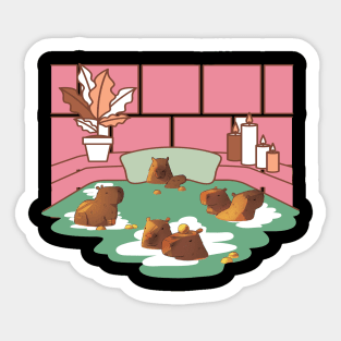 Capybara relax time Sticker